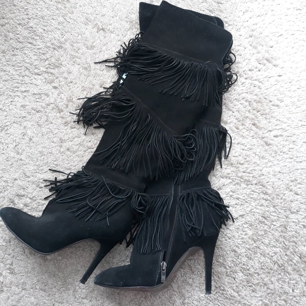 Chinese laundry fringe boots